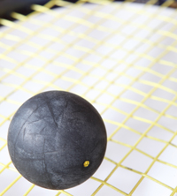 Squash Ball and Racket